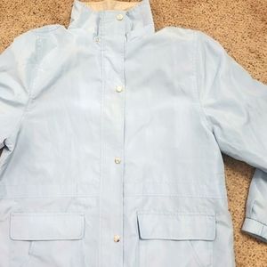 Vintage 1980's Windbreaker Lightweight Jacket Light Blue